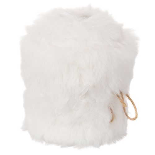 Faux Fur Decorative Ribbon Roll White 10mm x 1.4m (Set of 3)