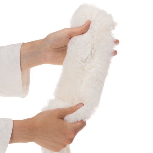 Faux Fur Decorative Ribbon Roll White 10mm x 1.4m (Set of 3) | Floristik24.co.uk