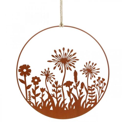 Floristik24 Window decoration spring hanging decoration metal flowers decoration Ø30cm 2pcs