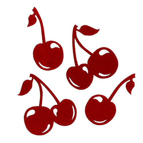 Floristik24 Felt cherries red 32pcs