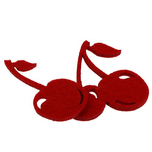 Floristik24 Felt cherries red 32pcs