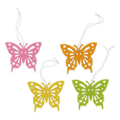 Floristik24 Felt butterflies for hanging 32pcs