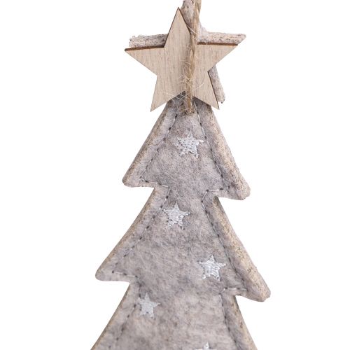 Product Felt Christmas Trees Christmas Tree Decorations Beige Cream 17cm 6 pcs