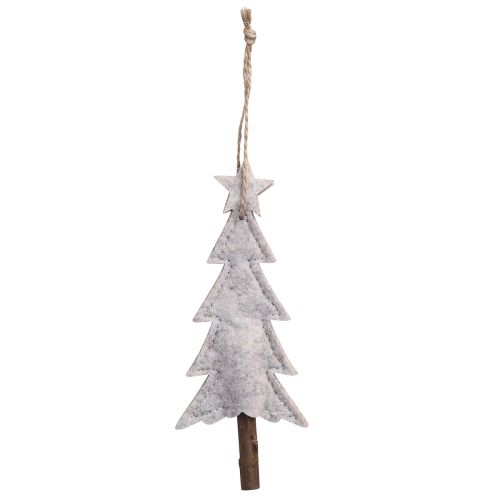 Product Felt Christmas Trees Christmas Tree Decorations Beige Cream 17cm 6 pcs