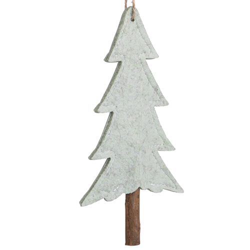 Product Felt fir trees Christmas tree decorations green H20cm 4 pcs