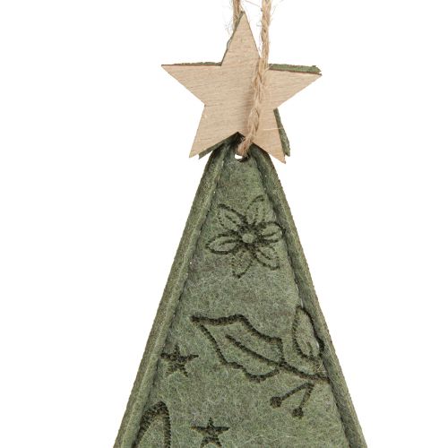 Product Felt Christmas trees for hanging Christmas tree decorations green 18cm 8 pieces