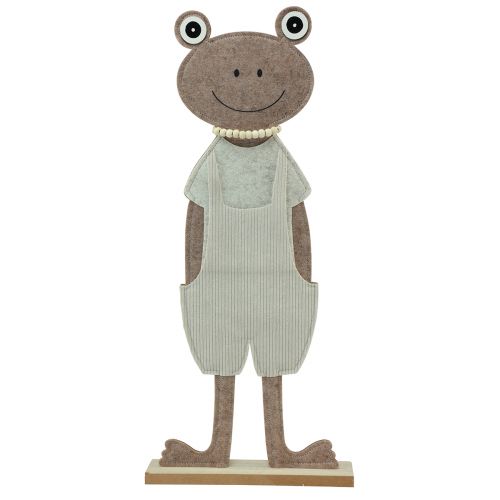 Floristik24 Felt decorative frog with dungarees beige decorative figure felt H51.5cm