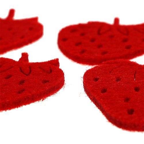 Product Felt strawberries red 32p