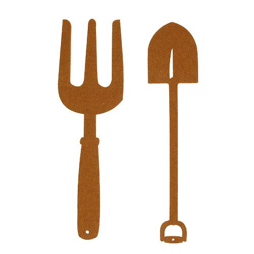 Floristik24 Felt garden tools brown 4 pieces