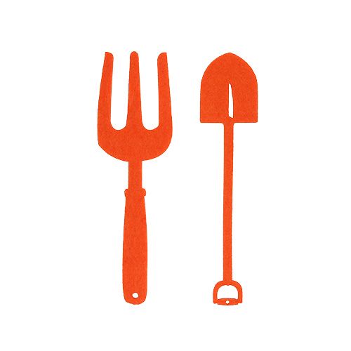 Felt garden tool orange 6pcs