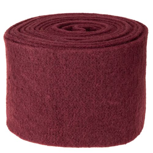 Product Felt wool ribbon, dark red, 15cm x 5m, for decoration and crafting