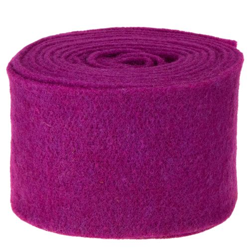 Product Felt wool ribbon, fuchsia, 15cm x 5m, for decoration and crafting