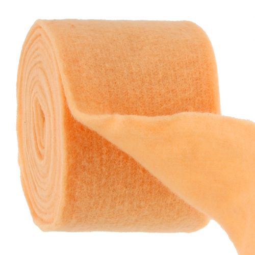 Floristik24 Felt ribbon light orange 15cm 5m