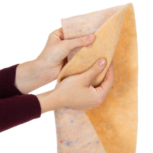 Felt tape, two-tone pot holder made of wool felt, orange/multicolored, 15cm x 5m | Floristik24.co.uk