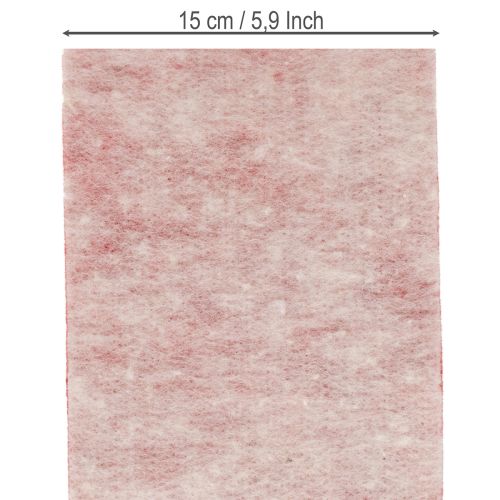 Felt ribbon, 100% wool, two-tone, as pot holder, felt ribbon white/red, 15cm x 5m | Floristik24.co.uk