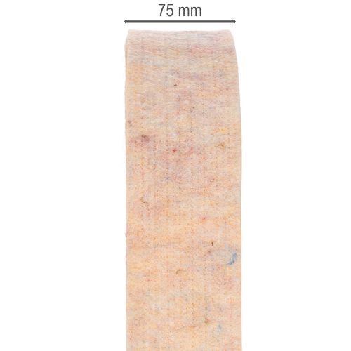 Felt tape as a two-tone pot holder made of pure wool, orange/multicolored, 7.5cm wide, 5m long | Floristik24.co.uk