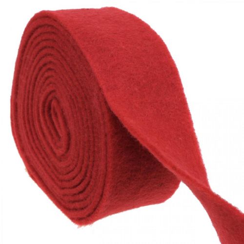 Felt ribbon red 7.5cm 5m