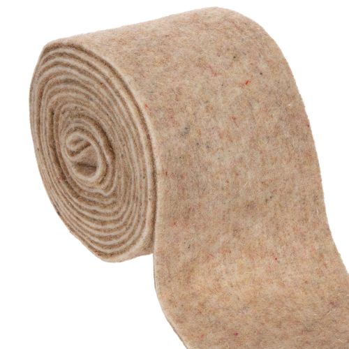 100% Wool Felt Ribbon, 15 cm x 5 m, Brown and White, for Pot Covers and Crafting buy online | Floristik24.co.uk