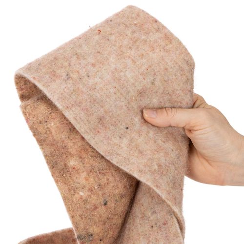 100% Wool Felt Ribbon, 15 cm x 5 m, Brown and White, for Pot Covers and Crafting | Floristik24.co.uk
