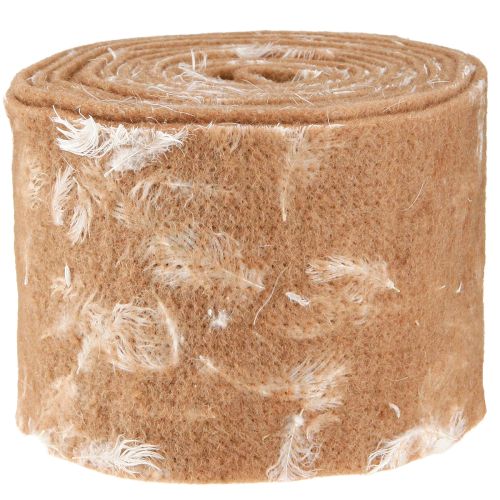 Product Felt ribbon wool ribbon decorative fabric brown feathers wool felt 15cm 5m