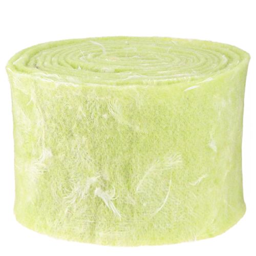 Product Felt ribbon wool ribbon decorative fabric light green feathers wool felt 15cm 5m