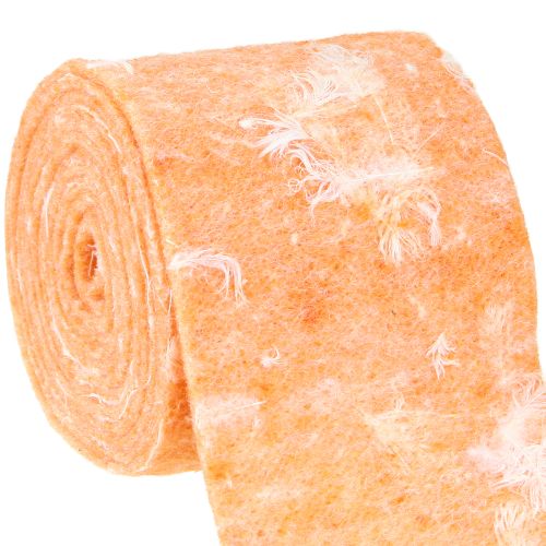 Product Felt ribbon wool ribbon decorative fabric orange feathers wool felt 15cm 5m