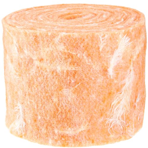 Product Felt ribbon wool ribbon decorative fabric orange feathers wool felt 15cm 5m