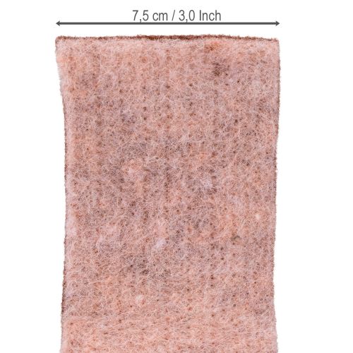 Product Felt ribbon two-tone pot ribbon wool felt ribbon pink red 7.5cm 5m