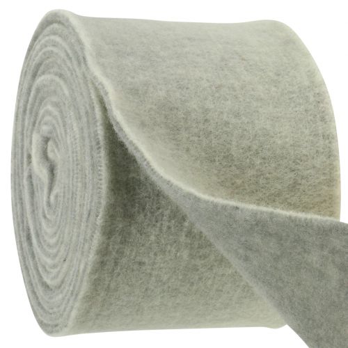 Floristik24 Felt ribbon 15cm x 5m two-tone grey, white