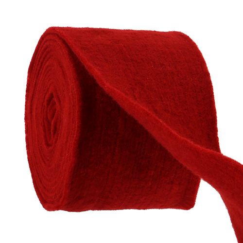 Product Felt ribbon 15cm x 5m dark red