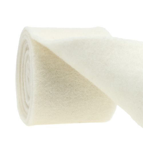 Floristik24 Felt Ribbon 15cm x 5m White