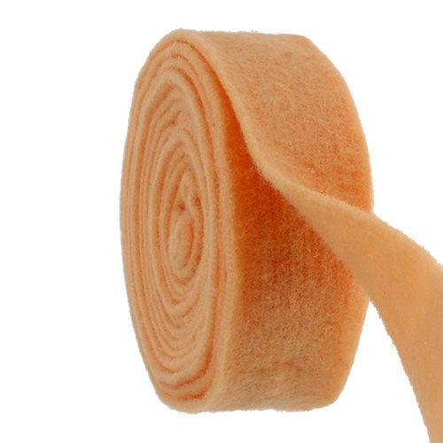 Floristik24 Felt Ribbon 7.5cm 5m Light Orange