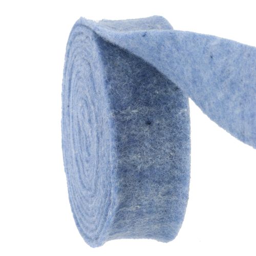 Floristik24 Felt ribbon blue 7.5cm 5m