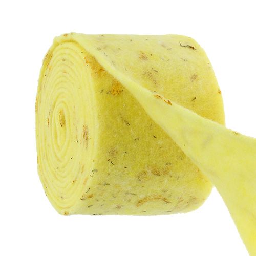 Floristik24 Felt ribbon emotion yellow 15cm 5m