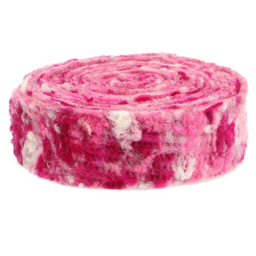 Floristik24 Felt ribbon Happy pink 7,5cm 5m