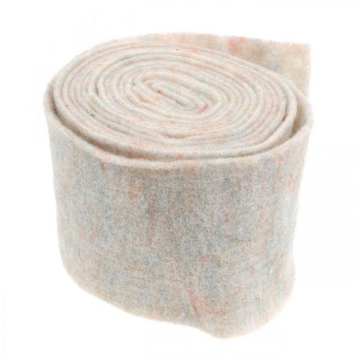 Floristik24 Felt tape, pot tape, wool felt cream white, rainbow colors 15cm 5m