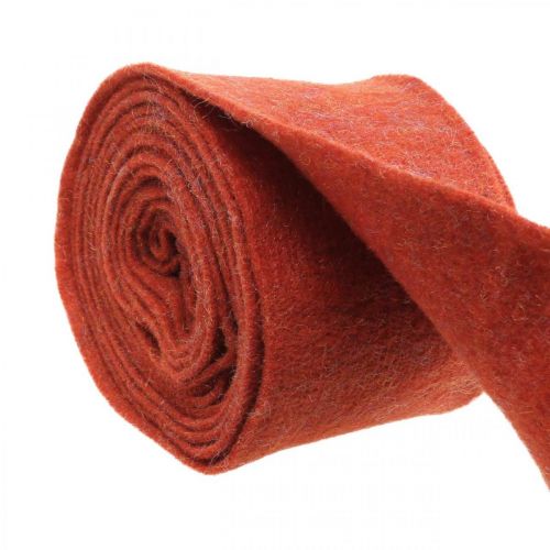 Floristik24 Felt tape, pot tape, wool felt red, golden shimmering 15cm 5m