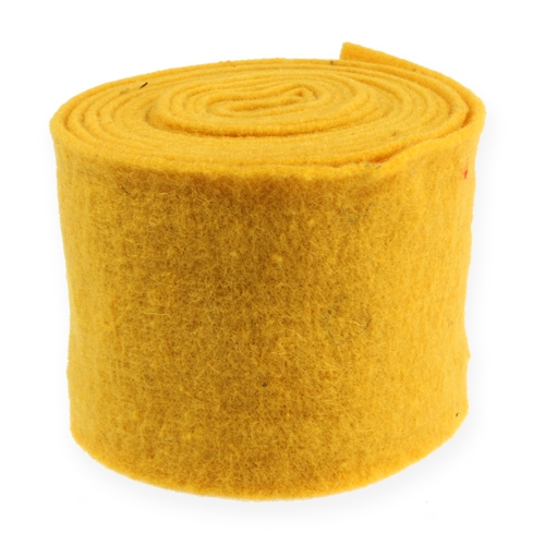 Floristik24 Felt Ribbon 15cm x 5m Yellow