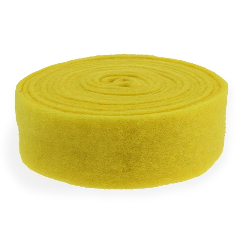 Product Felt ribbon yellow deco ribbon felt 7.5cm 5m