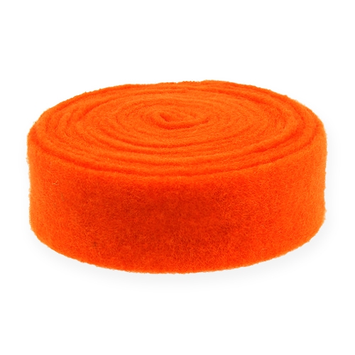 Floristik24 Felt ribbon orange 7.5cm 5m