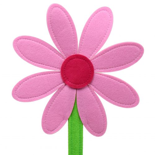 Floristik24 Felt flower pink 87cm