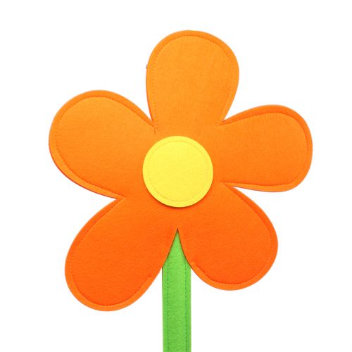 Floristik24 Felt flower orange 87cm