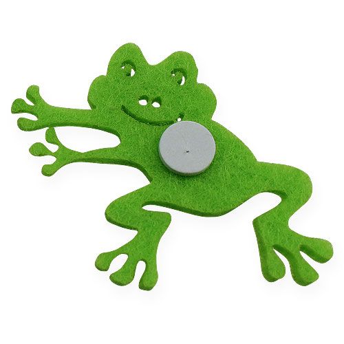 Product Felt frog with glue point green 5,5cm 72pcs
