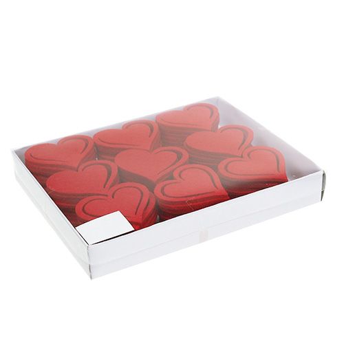 Floristik24 Felt hearts 5,5cm red 90pcs