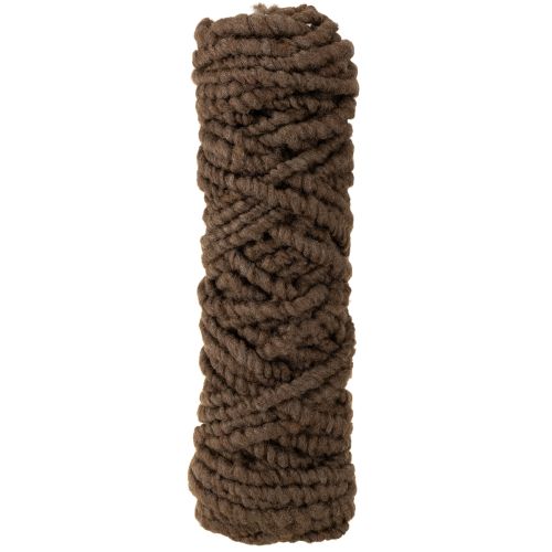 Floristik24 Brown wool cord, 25m decorative ribbon for floristry and crafts