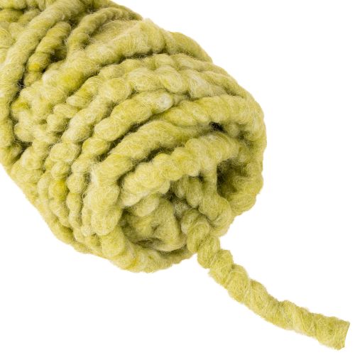 Product Felt cord, wool, green, 25m, decorative ribbon, floristry, decoration, crafting, DIY
