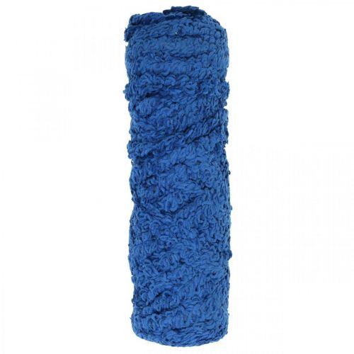 Floristik24 Felt cord fleece Mirabell ringed blue 35m