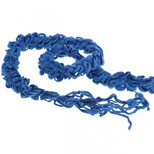 Product Felt cord fleece Mirabell ringed blue 35m