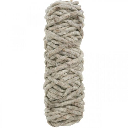 Floristik24 Felt cord Velcro Mirabell 25m beige/brown