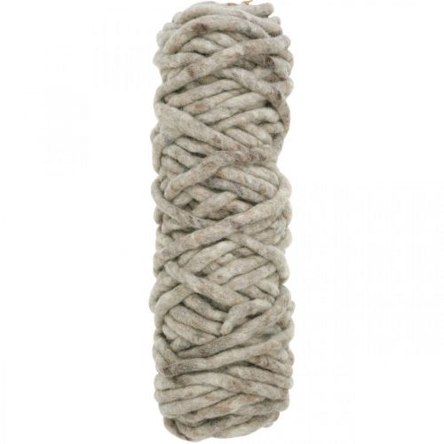 Felt cord Velcro Mirabell 25m beige/brown